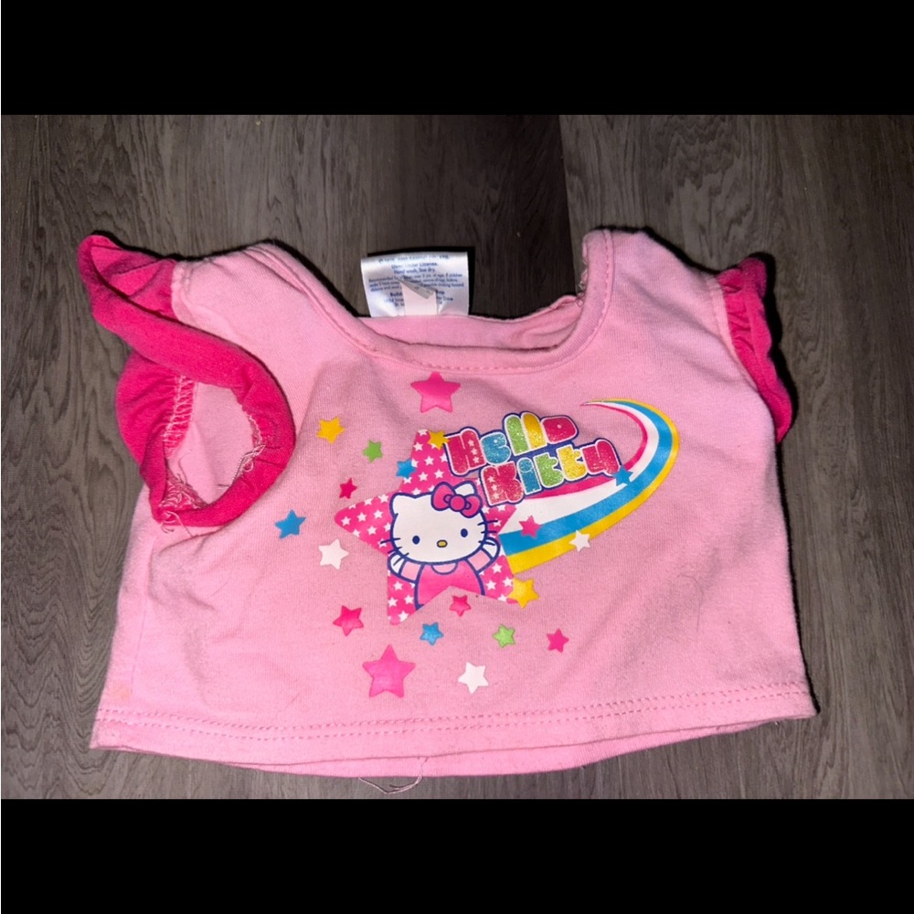 Build A Bear Sanrio Hello Kitty Pink Star & Rainbow Pajamas PJs Outfit Sleep Set